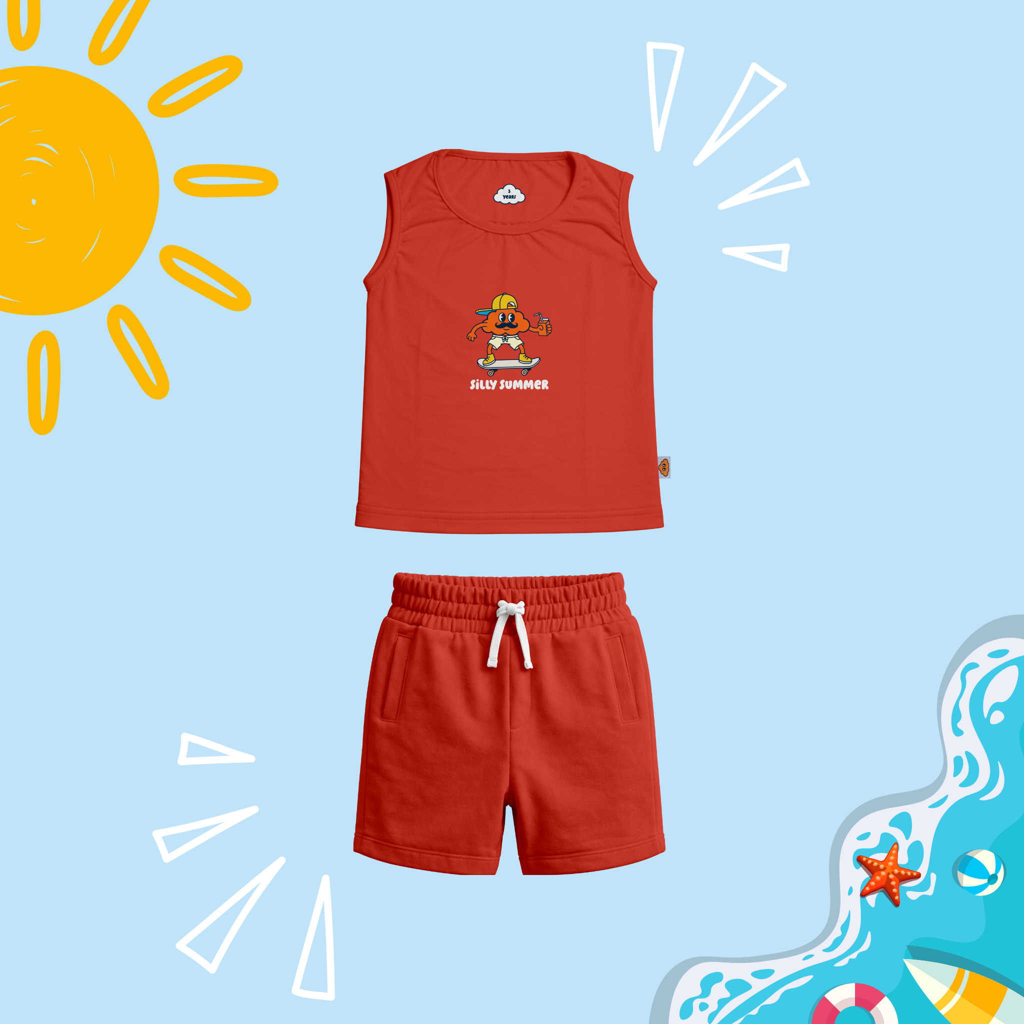 Sleeveless Printed Summer Set