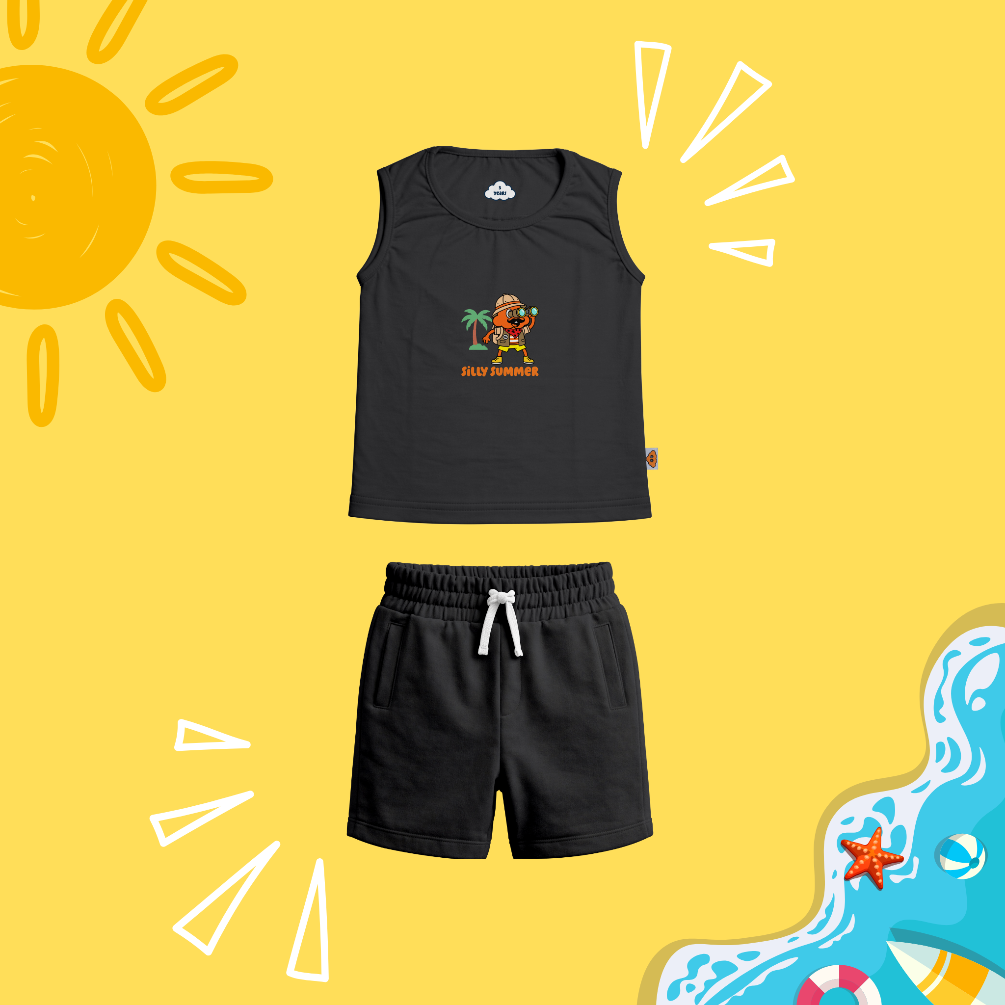 Sleeveless Printed Summer Set