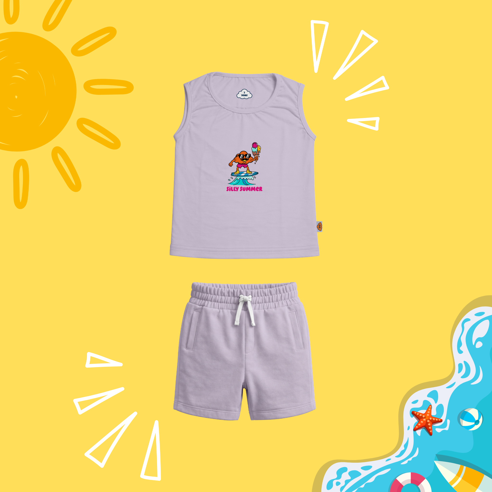 Sleeveless Printed Summer Set
