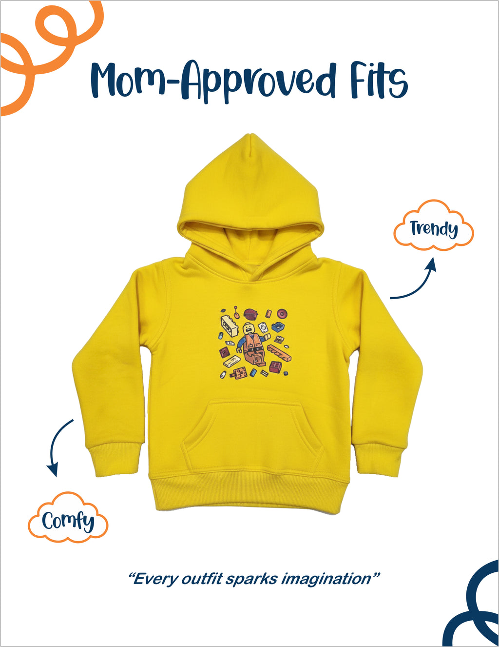 Mr. Silly’s Yellow Cloud-Puff Unisex Hoodie