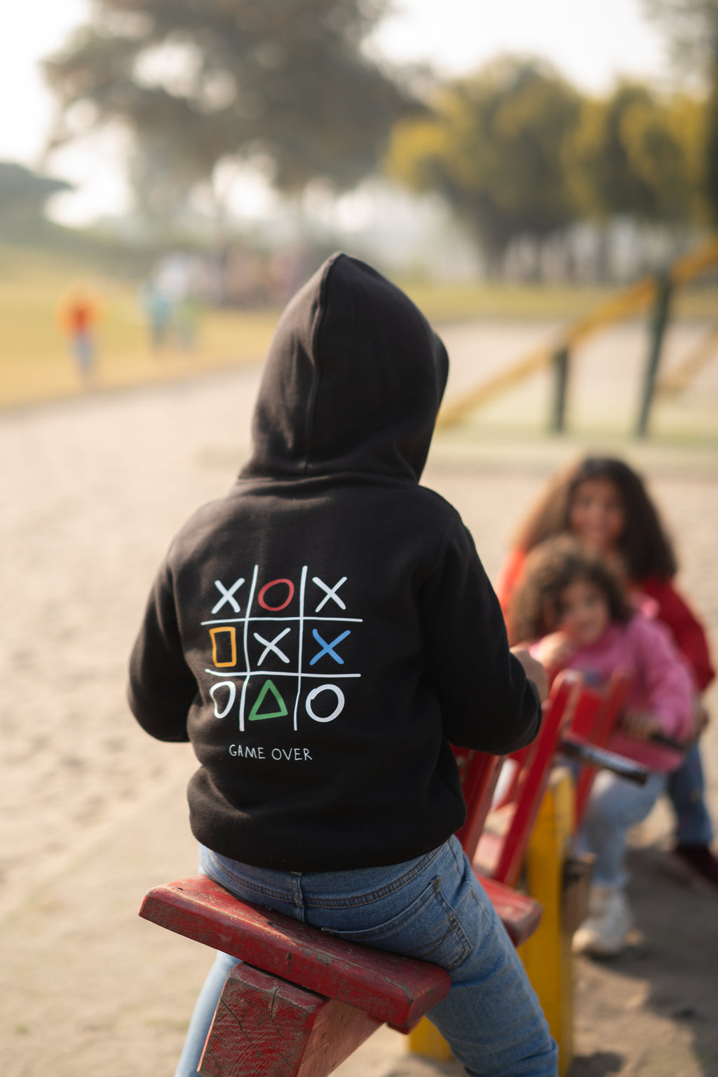 Tic Tac Toe Kids Hoodie – Soft, Creative & Cute