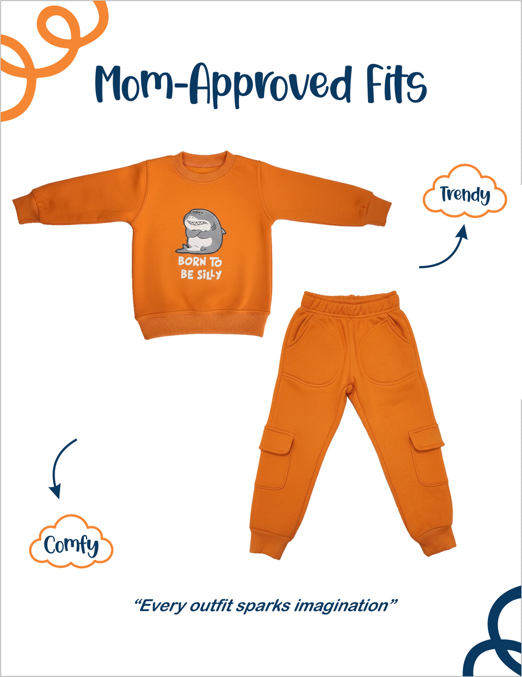 "Born to Be Silly" Soft & Comfortable Unisex Sweat Suit