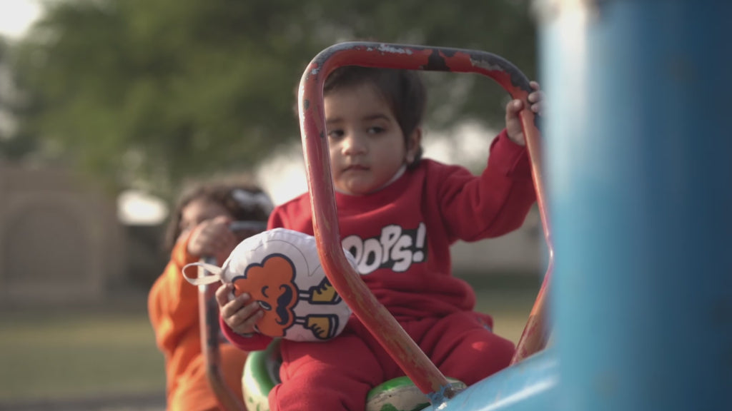 Kids Unisex Red Playful Fleece Sweat Suit